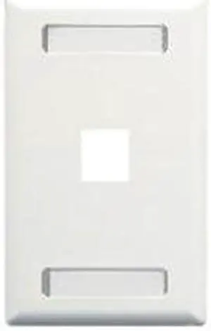 FACEPLATE- ID- 1-GANG- 1-PORT- WHITE