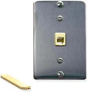 ICC IC630DA6SS WALL PLATE IDC 6P6C STAINLESS STEEL