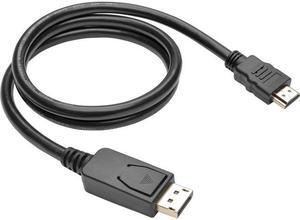 Tripp Lite DisplayPort 1.2 to HD Adapter Cable, DP with Latches to HDMI (M/M), UHD 4K x 2K/1080p, 3 ft. (P582-003-V2)