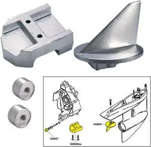 TECNOSEAL ANODE KIT MERC ALPHA 1 GEN 1 W/ HARDWARE MAGNESIUM 20800MG