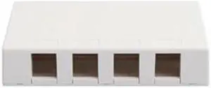 ICC SURFACE4WH IC107SB4WH SURFACE BOX, 4 PORT WHITE