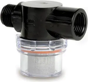 SHURFLO TWIST ON STRAINER 1/2 PIPE INLET CLEAR BOWL