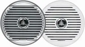 Jensen Silver/White MSX65R coaxial Waterproof Speakers-6.5, 150 Watt