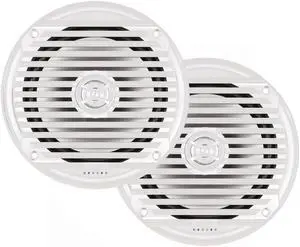 Jensen MS6007WR 6.5 coaxial Marine Speakers, 60 Watts, White, Sold as Pair