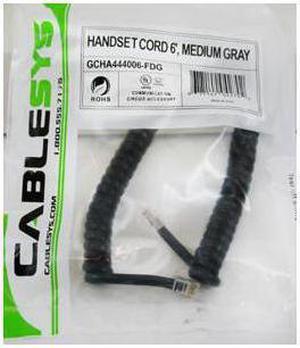 CABLESYS ICC-ICHC406FDG GCHA444006-FDG/ 6' MED GRAY HANDSET CORD
