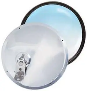 RoadPro 8.5" Stainless Steel Adjustable Convex Mirror, Offset Stud RP-19SOS