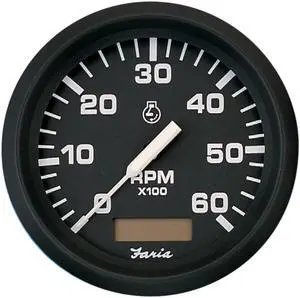 Faria Beede Instruments 32832 Tachometer w/ Hourmeter 6000 Rpm