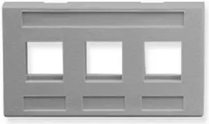 ICC IC107FM3GY FACEPLATE, FURNITURE, 3-PORT, GRAY