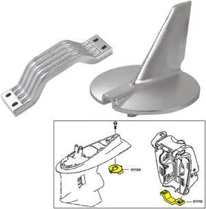 TECNOSEAL ANODE KIT YAMAHA 200 -250 HP ZINC POLYBAG 21104