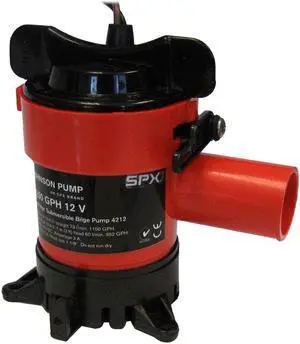 JOHNSON PUMP 1250 GPH BILGE PUMP 1-1/8 HOSE 12V