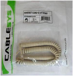 GCHA444012-FIV / 12  IVORY Handset Cord