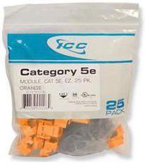 ICC CAT5JKPK-OR IC107E5COR - 25PK CAT5 JACK - ORANGE