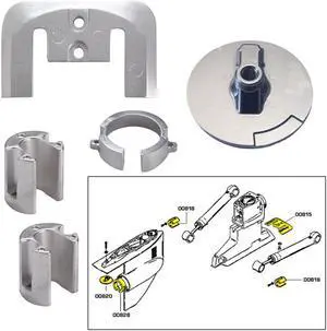 Tecnoseal 20803MG Mercury Bravo 1 Anode Kit +Hardware  - Magnesium