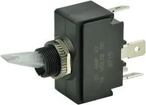 BEP SPST Lighted Toggle Switch - Red LED - 12V - ON/OFF