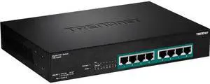 TRENDnet - TPE-TG80F - TRENDnet 8-Port Gigabit Full Power Poe+ Switch; 8 x Gigabit PoE+ Ports; 240W Power Budget; 16Gbps