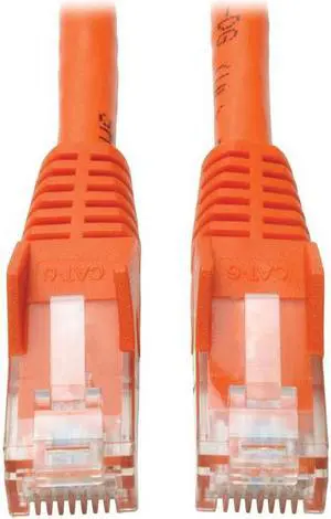 TRIPP LITE N201-035-OR CAT6 GIGABIT SNAGLESS MOLDED PATCH CABLE (RJ45 M/M) - ORANGE, 35-FT.