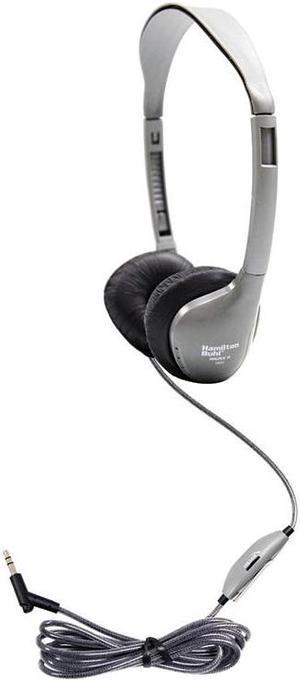 HamiltonBuhl SchoolMate On-Ear Stereo Headphone with Leatherette Cushions & In-line Volume