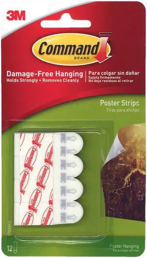 Poster Strips White 12/Pack