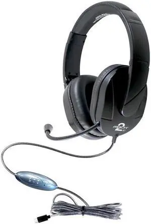HamiltonBuhl MACH-2 Multimedia Stereo Headset - Over-Ear with Steel Reinforced Gooseneck Mic