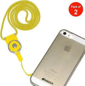 AMZER Durable Detachable Cell Phone Neck Lanyard - pack of 2