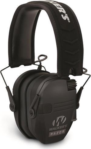 Walker's Razor Slim Shooter Black Electronic Folding Hearing Protection Earmuffs