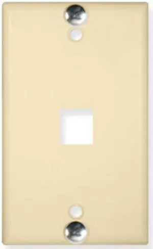 WALL PLATE, PHONE, FLUSH, 1-PORT, IVORY