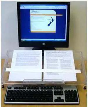 MICRODESK  - WHEN YOU ARE STRECTCHING & TWISTING AT YOUR DESK YOU CAN STRAIN YOU
