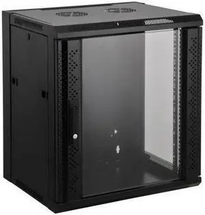Intellinet 19" Wallmount Cabinet, 6U, 450 mm (17.7 in.) Depth, Flat Pack, Black - OEM