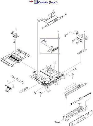 HP RM1-2479-060CN 250-Sheet Paper Cassette - For Tray 2 Assembly