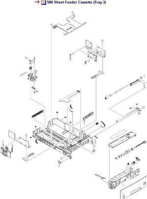 HP RM1-2900-060CN 500-Sheet Paper Cassette Tray 3