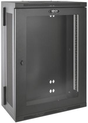 Tripp Lite 18U Wall-Mount Rack Enclosure Server Cabinet with Clear Acrylic Window, Hinged Back, Low-Profile Patch-Depth (SRW18US13G)