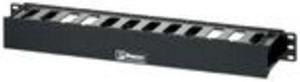 Panduit WMPFSE Horizontal Cable Manager, Black, 1 RU, Black