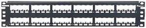 Panduit CP48BLY Mini-Com All Metal Shielded Modular Patch Panel - Patch Panel - Black - 2U - 19 Inch - 48 Ports