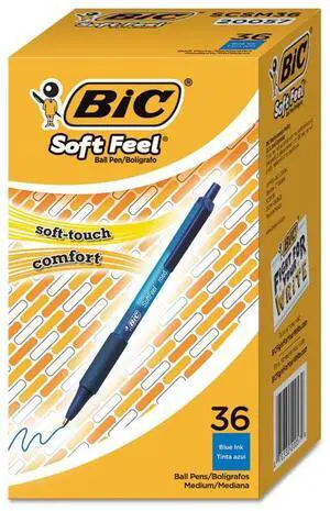 BIC Pen,Soft Feel Ret,36pk,Be SCSM361BE