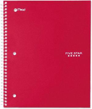 Five Star 72017 Wirebound Notebook, Legal Rule, 11 X 8 1/2, 100 Sheets, Red