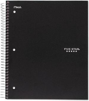 Five Star 72057 Wirebound Notebook, College Rule, 11 X 8 1/2, 100 Sheets, Black