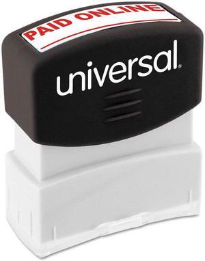 General Supply 10156 Message Stamp, Paid Online, Pre-Inked One-Color, Red