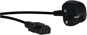 Tripp Lite 6Ft Computer Power Cord Uk Cable C13 To Bs-1363 Plug 10A 6'