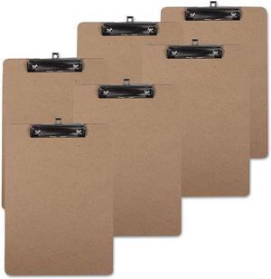 General Supply 05561 Hardboard Clipboard With Low-Profile Clip, 1/2 Inch Capacity, 5 X 8, Brown, 6/Pk