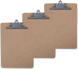 Innovera 40304VP Hardboard Clipboard, 1 Inch Capacity, 8 1/2 X 11, Brown, 3/Pack