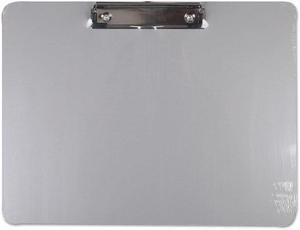 Universal 40302 Plastic Brushed Aluminum Clipboard, Landscape, 1/2 Inch Capacity, 11 X 8 1/2