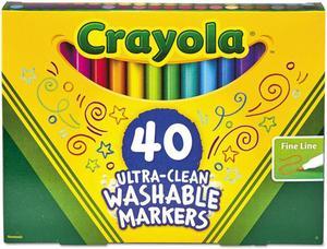Crayola Marker,Fine,Wshble,40,Ast 587861