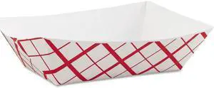 Ppr Food Tray 3Lb Southland Red Chk Red 500