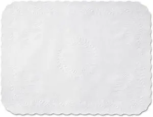 Scalloped Edge Traymat Bond Paper White 16 5/8 x 12 3/4 1000/Carton