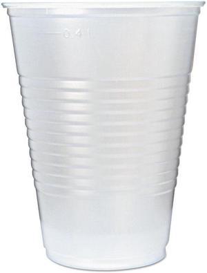 Fabri-Kal 9508032 Rk Ribbed Cold Drink Cups, 16Oz, Clear, 50/Sleeve, 20 Sleeves/Carton