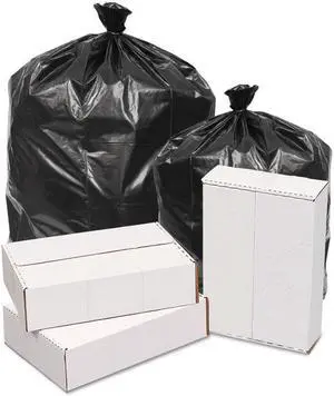 Waste Can Liners 1.6mil 38w x 38d x 58h Black 100/Carton
