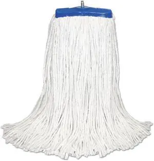Cut-End Lie-Flat Mop Head Rayon 16oz White 12/Carton