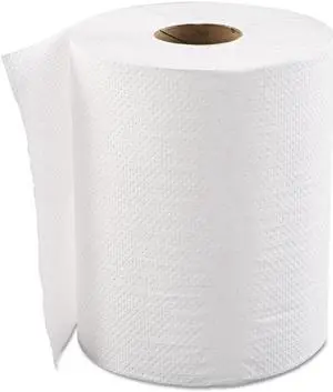 GEN Hardwound Roll Towels 1-Ply White 8" x 600 ft 12 Rolls/Carton HWTWHI