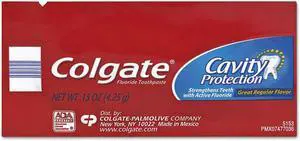 Colgate 50130 Cavity Protection Toothpaste, Regular Flavor, 0.15 Oz Tube, 1000/Carton