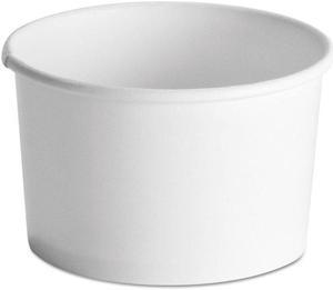 Chinet 71037 Squat Paper Food Container, Streetside Design, 8-10Oz, White, 50/Pack, 20/Ct